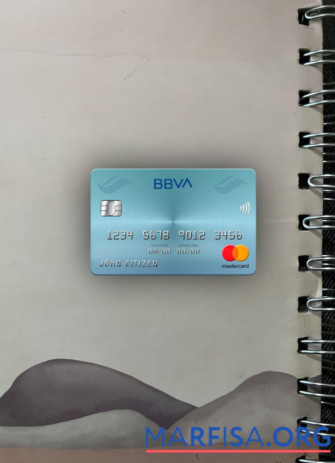 Downloadable Venezuela BBVA bank mastercard photolook front template
